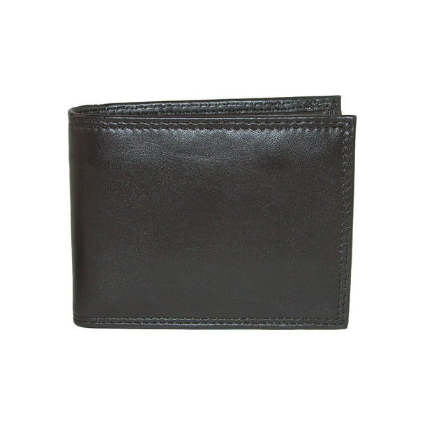 Buxton Mens Emblem Leather Id Threefold Wallet 